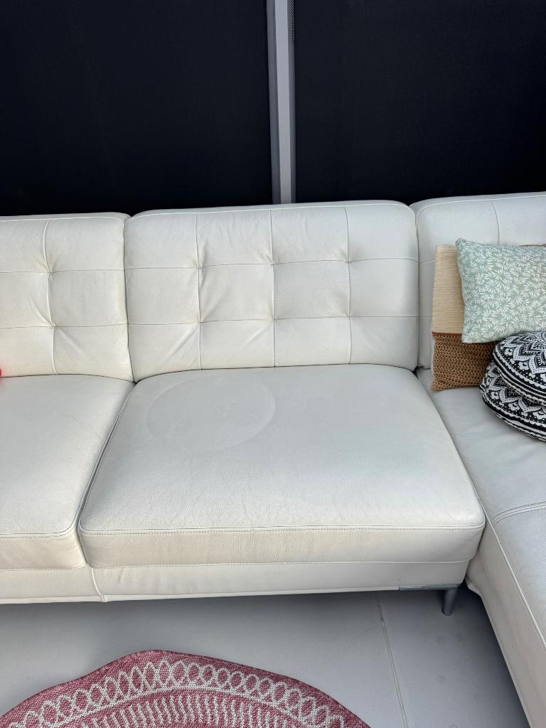 Leder zetel, 250 tot 300 cm, Gebruikt, Hoekbank, Leer