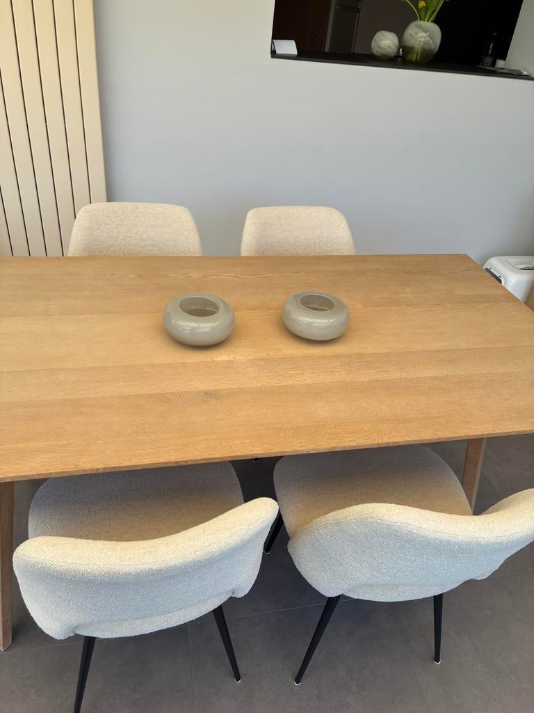4 eetkamerstoelen, Huis en Inrichting, Stoelen, Ophalen, Gebruikt, Stof, Vier