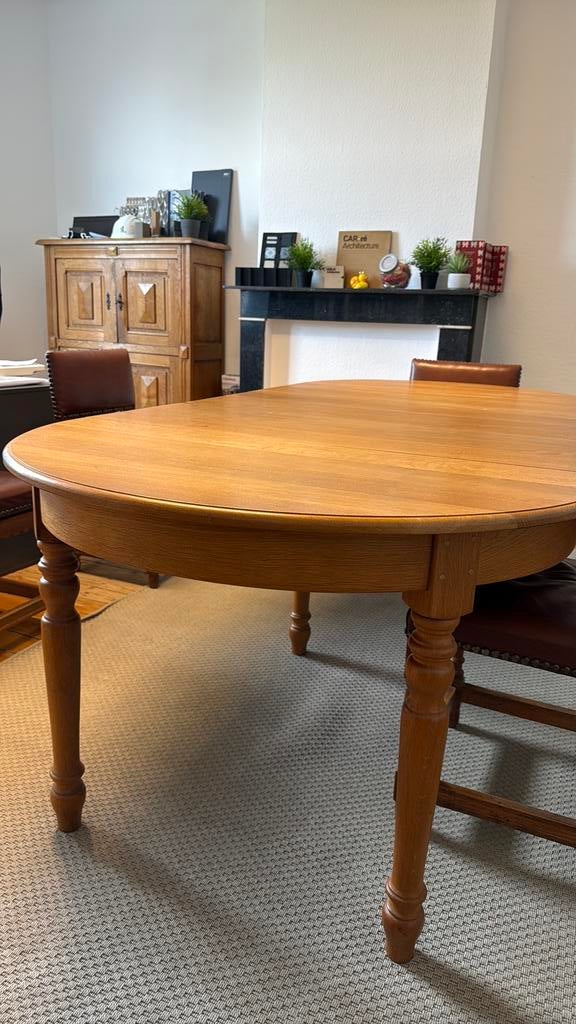Table de salle à manger en chêne - A donner, 100 à 150 cm, Enlèvement, Utilisé, Chêne