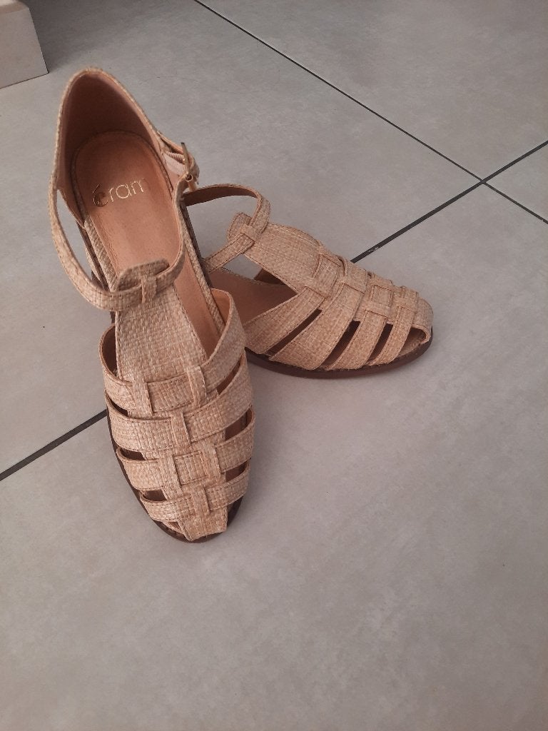 Sandale femme cuir, Enlèvement ou Envoi, Beige, Eram, Comme neuf