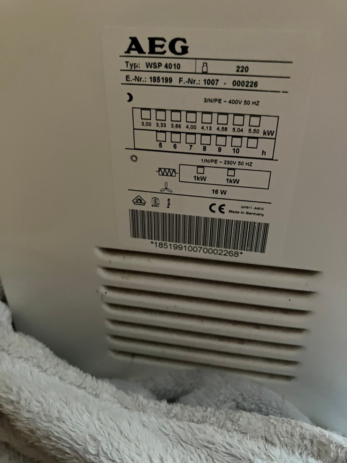 Radiateur electrique a donner en l’etat, Enlèvement, Comme neuf, Radiateur