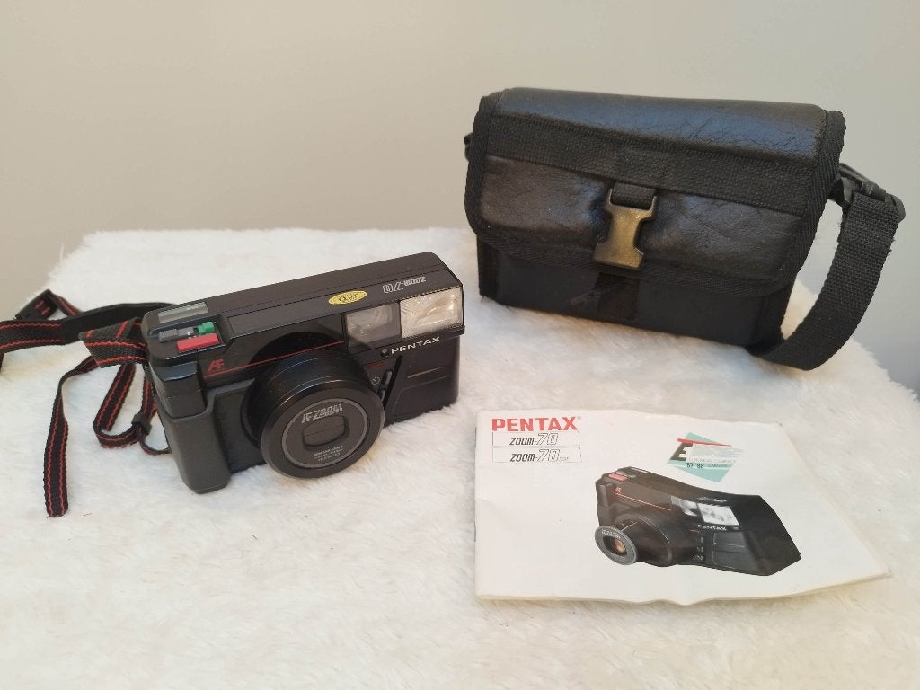 Pentax Zoom-70 vintage filmcamera, Ophalen of Verzenden, Gebruikt, Compact, Pentax