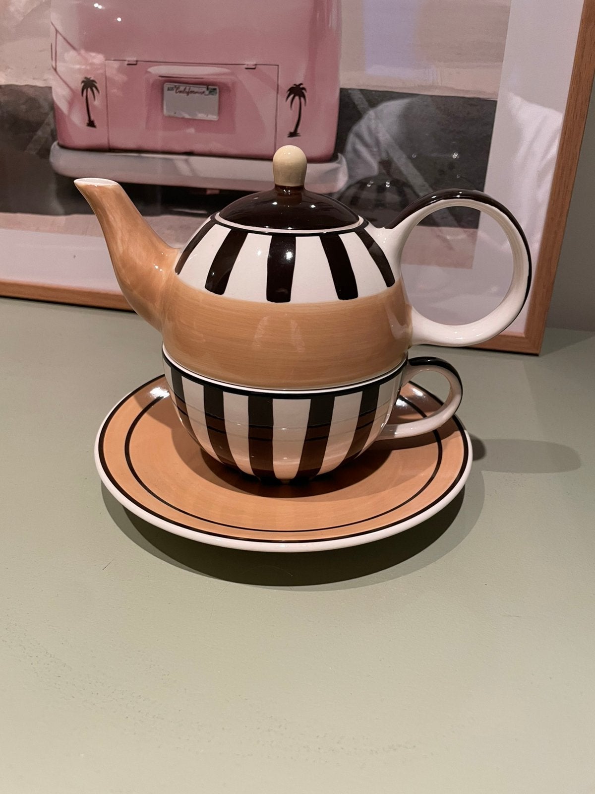 Theeservies Nieuw Hand painted, Antiek en Kunst, Ophalen of Verzenden