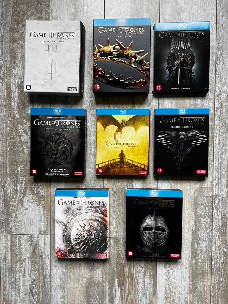 Game of Thrones Blue Ray 1-2-3-4-5-6-7-8, CD & DVD, Blu-ray, Enlèvement ou Envoi, Comme neuf, Action