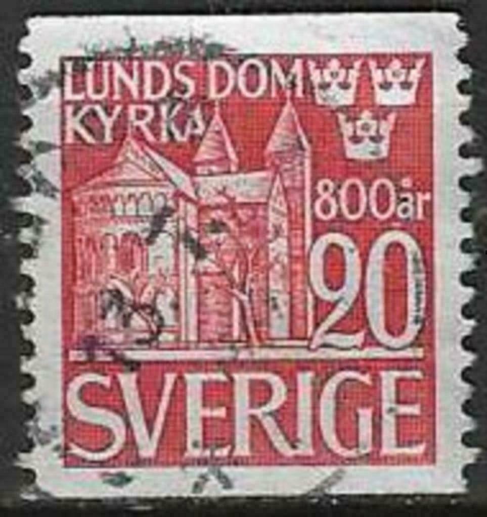 Suède 1946 - Yvert 320 - Cathédrale de Lund (ST), Timbres & Monnaies, Timbres | Europe | Scandinavie, Envoi, Suède, Affranchi