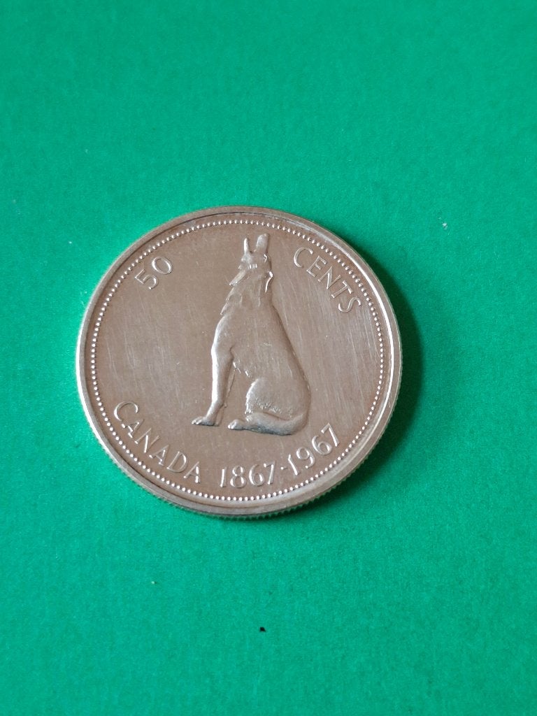 1967 Canada 50 cents en argent 100 ans de la Confédération, Envoi, Amérique du Nord, Monnaie en vrac, Argent