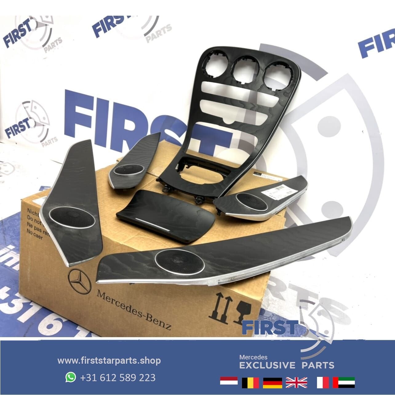 W205 AMG lijsten set zwart hout Mercedes C Klasse 2018 Sedan, Utilisé, -, -, Enlèvement ou Envoi