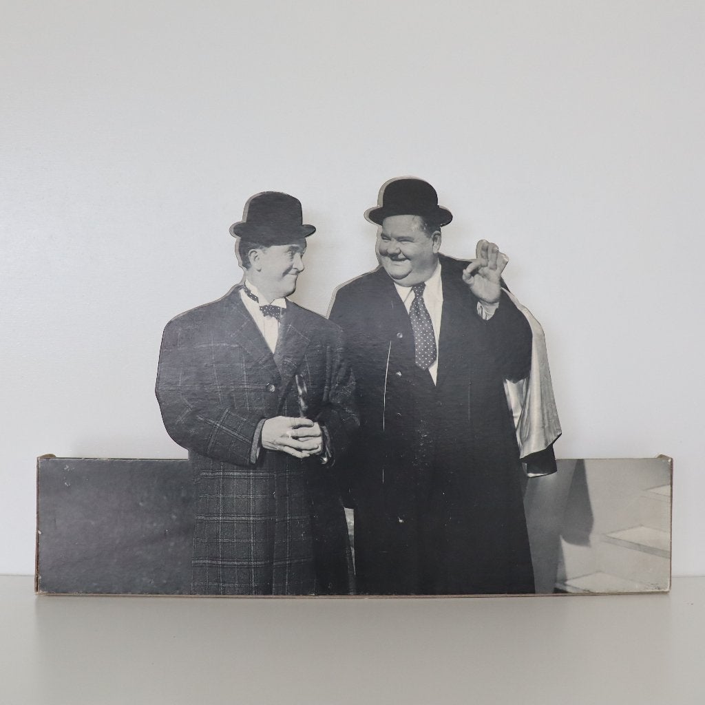 Laurel and Hardy pankarte, Ophalen of Verzenden, Gebruikt, Reclamebord