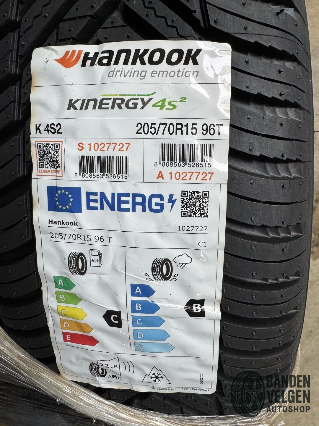 Subaru 205-70-15 96T 4 x Hankook Kinergy 4S2 All Season met, Auto-onderdelen, Banden en Velgen, Gebruikt, 15 inch, -, -
