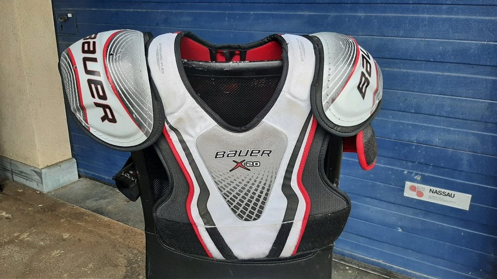 epaulieres BAUER x:20 adolescent, patinage, hockey glace, Sports & Fitness, Bauer, Patins de hockey sur glace, Enlèvement, Utilisé