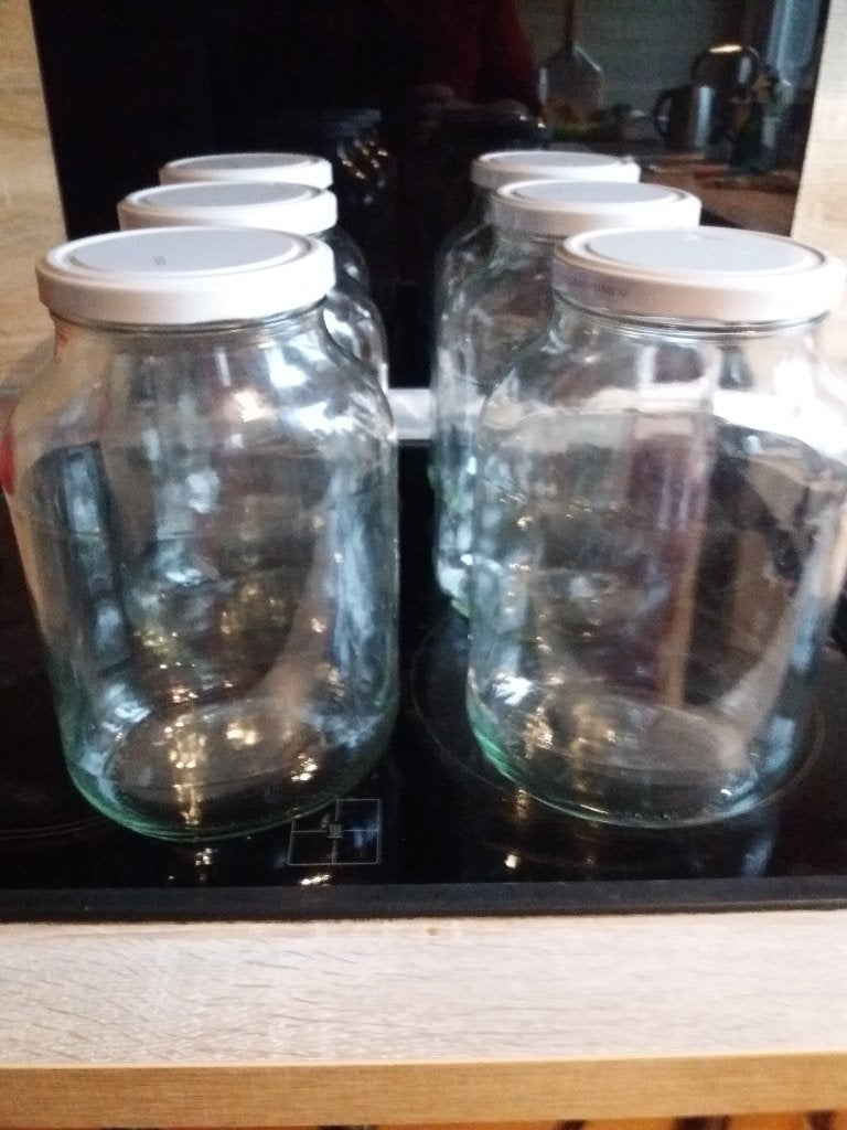 Pot en verre avec capuchon en aluminium  ., Ophalen, Zo goed als nieuw