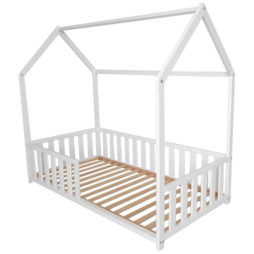 Peuterbed huisje met matras, Ophalen, Zo goed als nieuw, Minder dan 140 cm, Matras