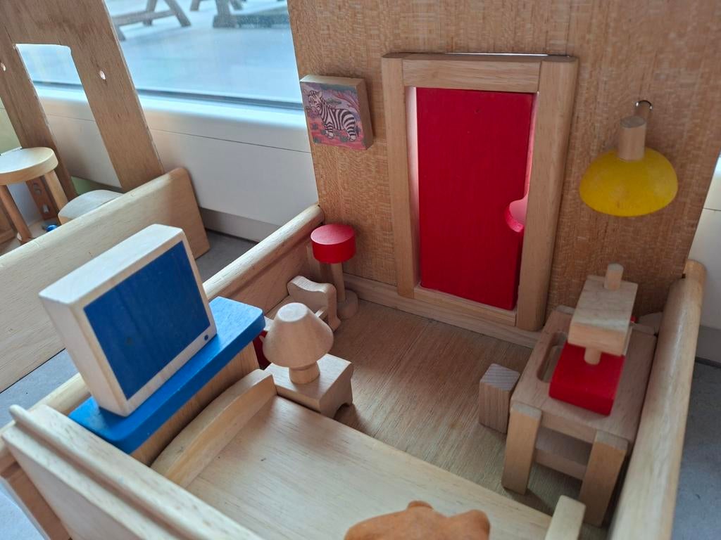 Houten poppen speelhuis van Plantoys., Kinderen en Baby's, Ophalen