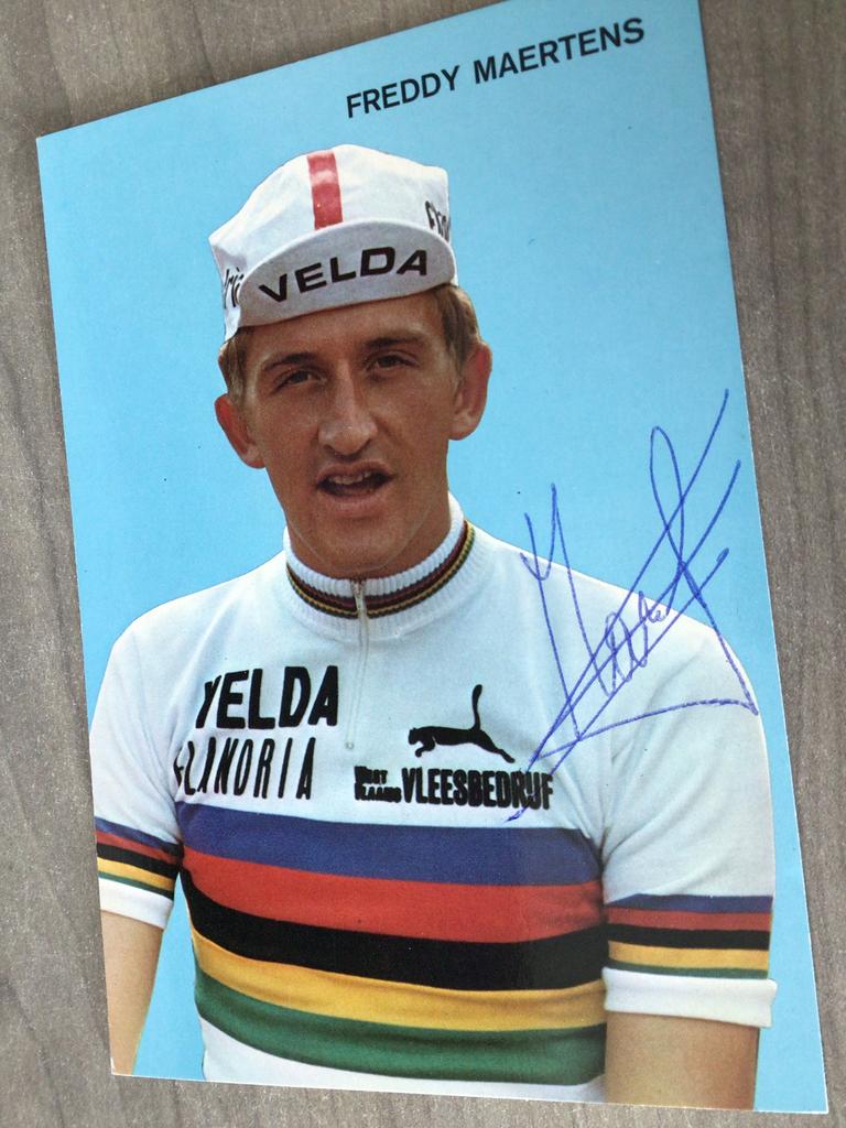 Wielerkaart 1976  wk team flandria freddy maertens signe, Envoi, Comme neuf