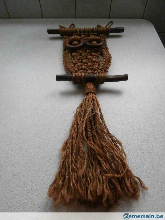 Hibou en cordage à suspendre, Enlèvement, Utilisé