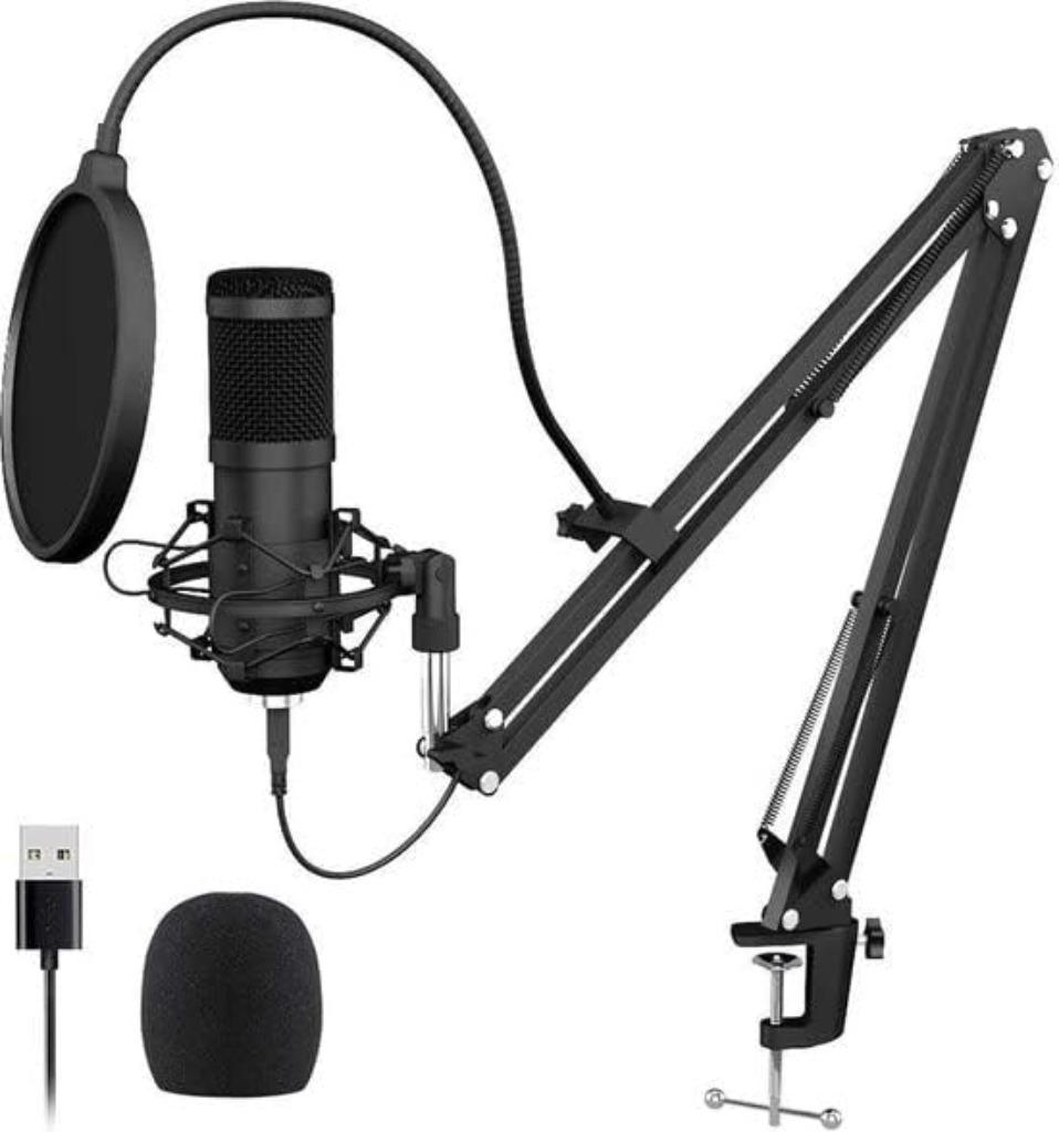 USB Microphone Bundle - Condenser Studio Microphone, Muziek en Instrumenten, Ophalen of Verzenden, Nieuw