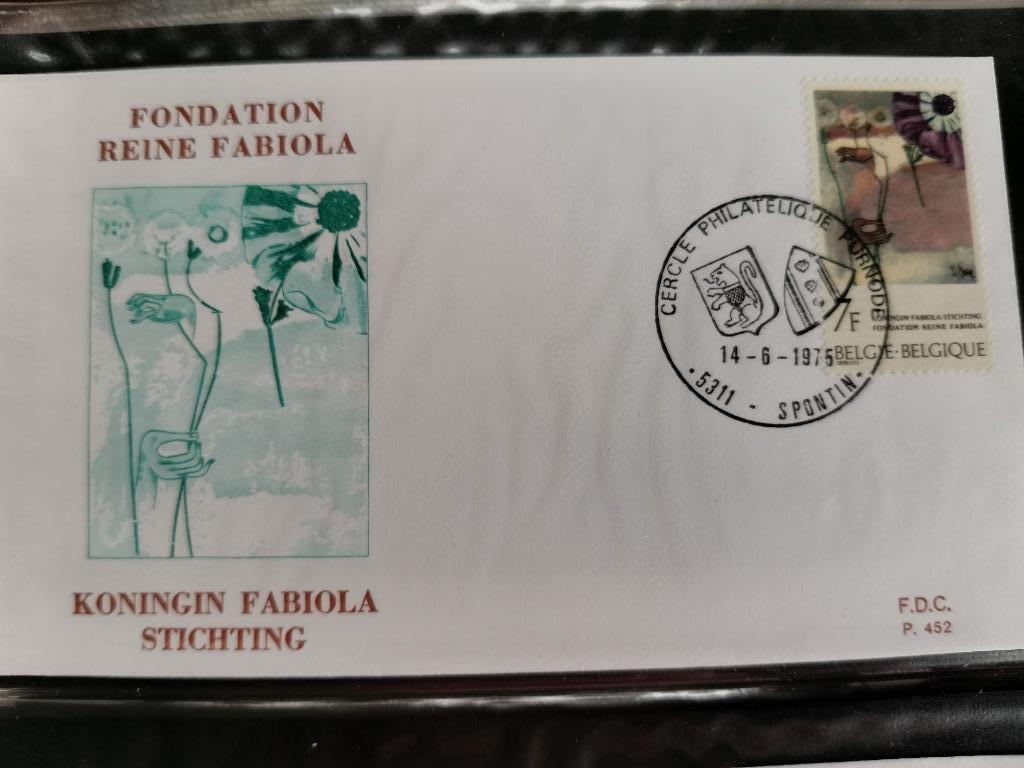 FDC Belgique 1975 - Fondation Reine Fabiola, Enlèvement ou Envoi, Affranchi, Oblitération 1er jour