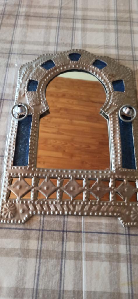 miroir oriental, Maison & Meubles, Enlèvement ou Envoi, Moins de 100 cm, Comme neuf, Moins de 50 cm