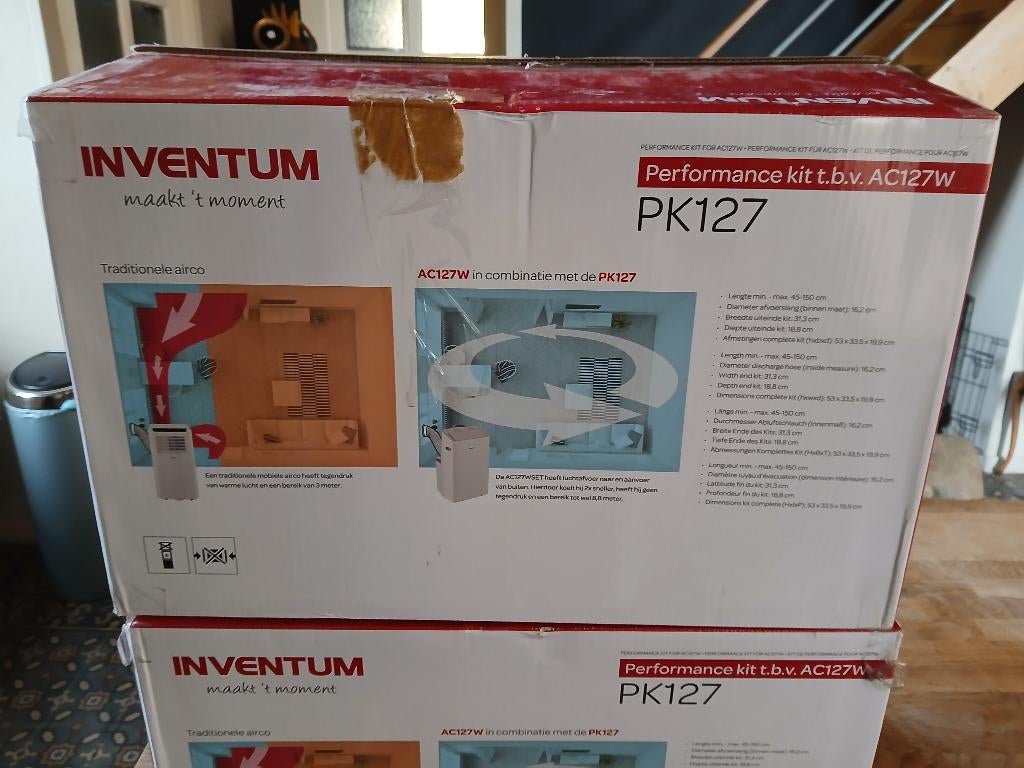 2x Inventum performance kit pk127 t.b.v. AC127W, Ophalen of Verzenden, Nieuw, Mobiele airco