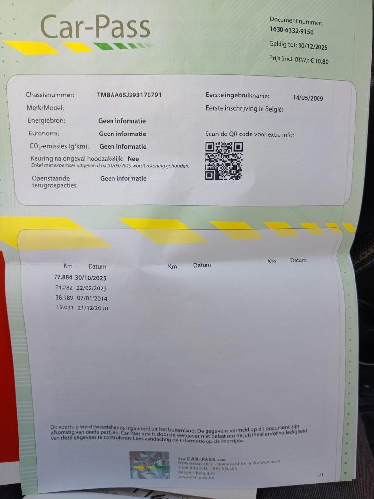 Skoda fabia 1.2, Auto's, 4 deurs, Stof, Zwart, Zwart