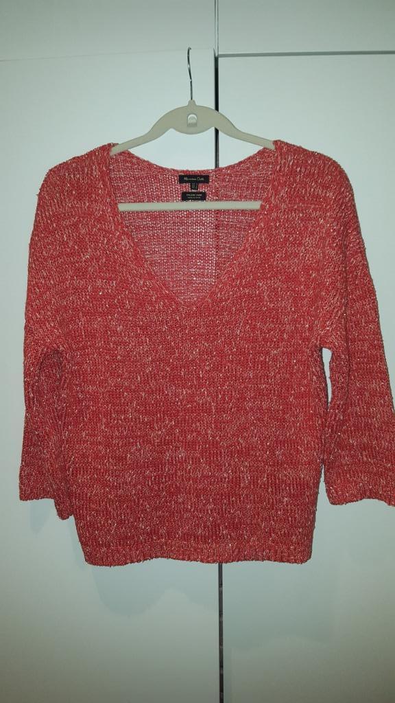 Trui met V-hals van Massimo Dutti in maat S / M, Vêtements | Femmes, Pulls & Gilets, Rouge, Taille 36 (S), Comme neuf, Enlèvement ou Envoi