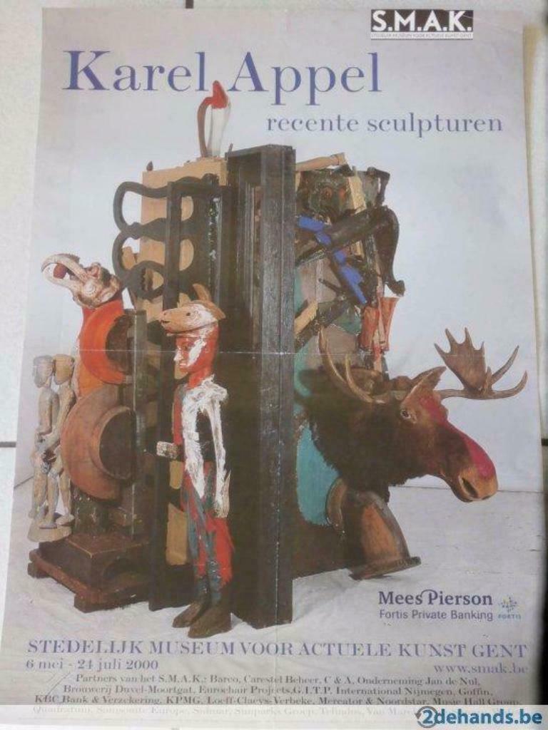 Affiche:Karel Appel Recente sculpturen, Antiek en Kunst, Ophalen of Verzenden
