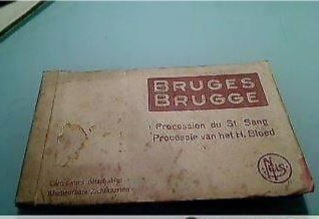 Ancien livret illustrant la procession du St Sang à Bruges, Collections, Enlèvement ou Envoi, 1920 à 1940, Non affranchie, Flandre Occidentale