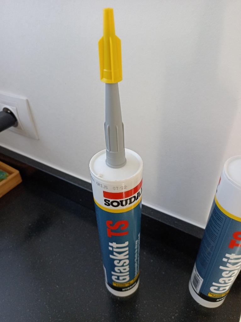 Glaskit Soudal ts grijs, Doe-het-zelf en Bouw, Isolatie en Afdichting, Ophalen