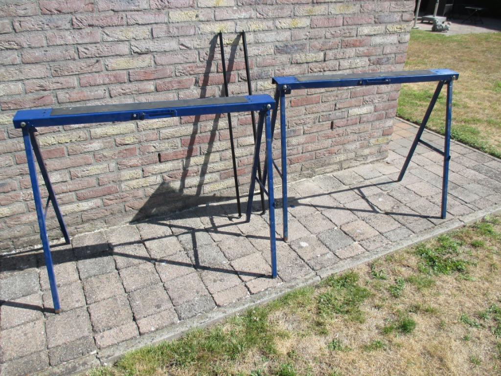 Metalen opvouwbare schragen, Doe-het-zelf en Bouw, Metalen, Ophalen, Gebruikt, IJzer