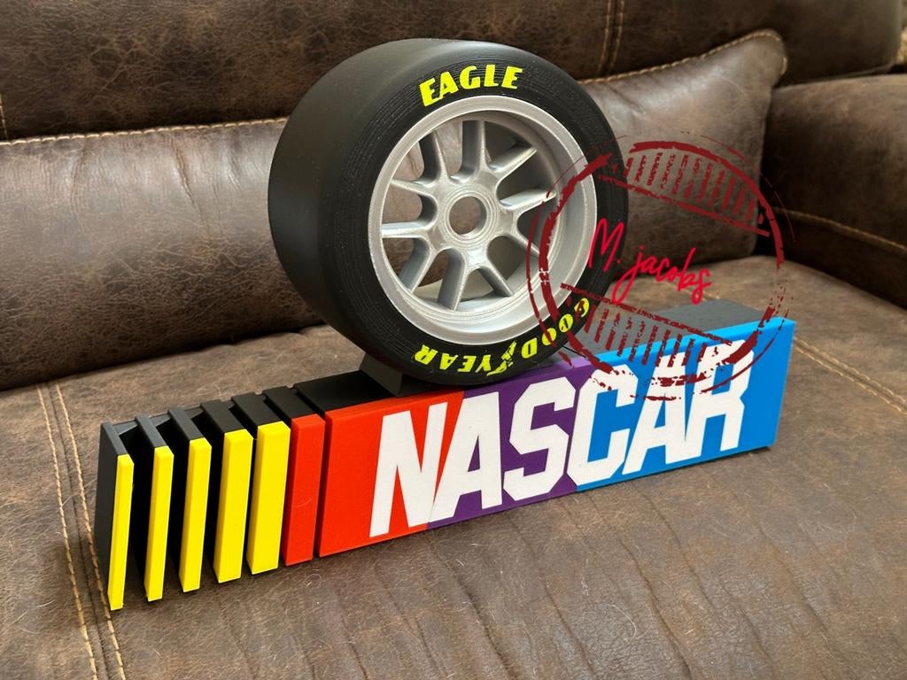 Signe NASCAR unique, y compris la jante et le pneu., Enlèvement ou Envoi, Neuf, Table lumineuse ou lampe (néon)