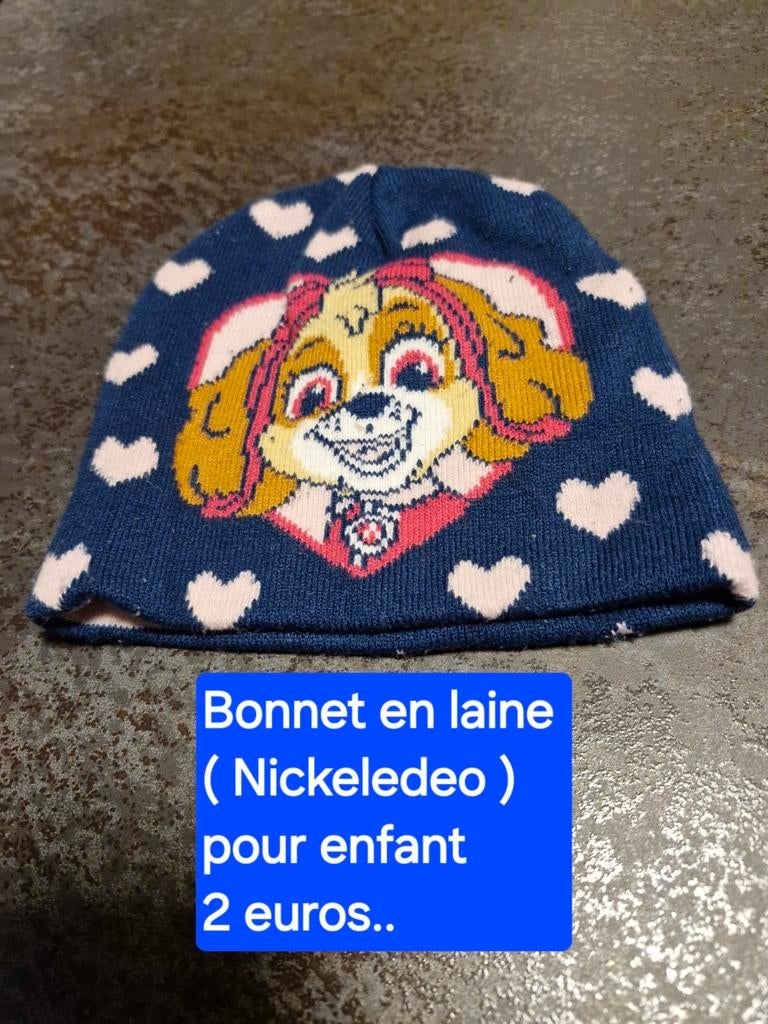 Bonnet enfant ( Nickelodeon ) bleu interieur rose, Enlèvement ou Envoi