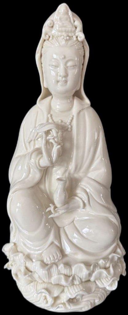 Dehua Porselein Kwan Yin Guan Yin Beeld Blanc De Chine, Antiek en Kunst, Verzenden