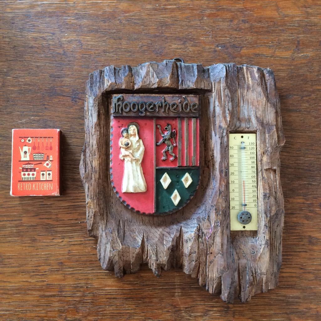 Hoogerheide barometer kitsch barometertje Maria kindje Jezus, Ophalen of Verzenden, Zo goed als nieuw, Barometer