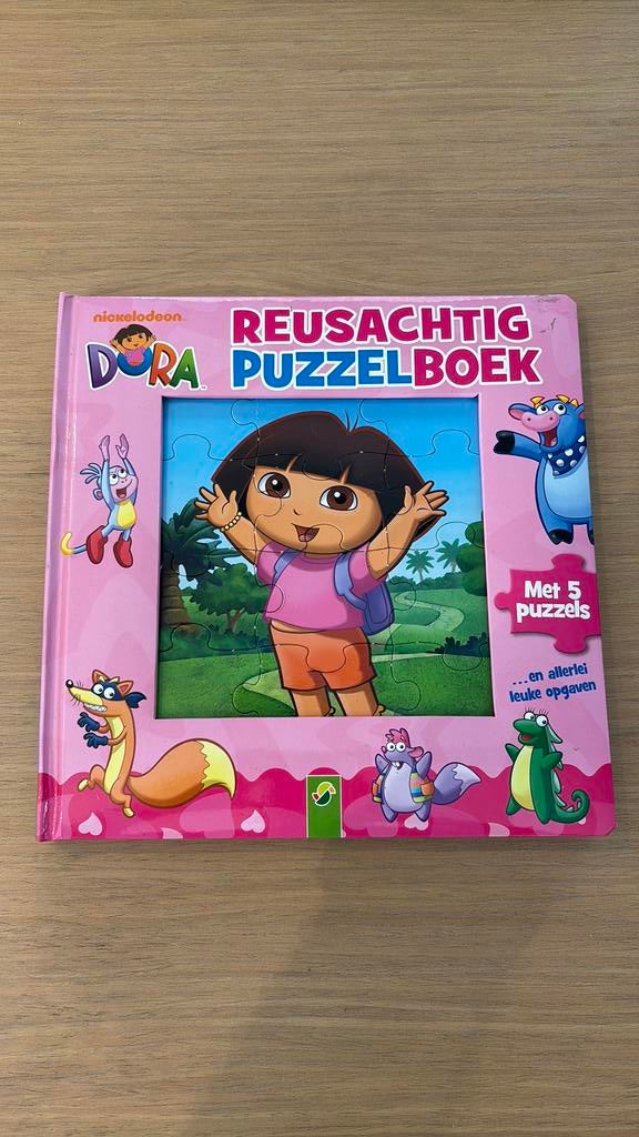 Reusachtige puzzelboek Dora, Gelezen, 3 tot 4 jaar, Nickelodeon, Ophalen of Verzenden