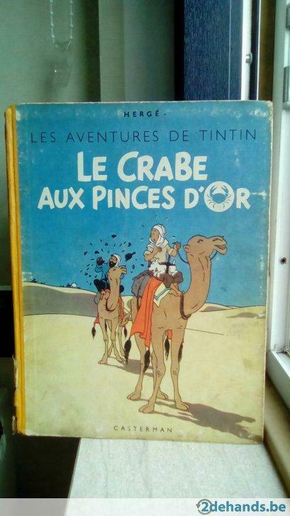 le crabe aux pinces d'or - Tintin.- Kuifje 1944 (Frans), Boeken, Gelezen, Eén stripboek, Ophalen of Verzenden, Hergé