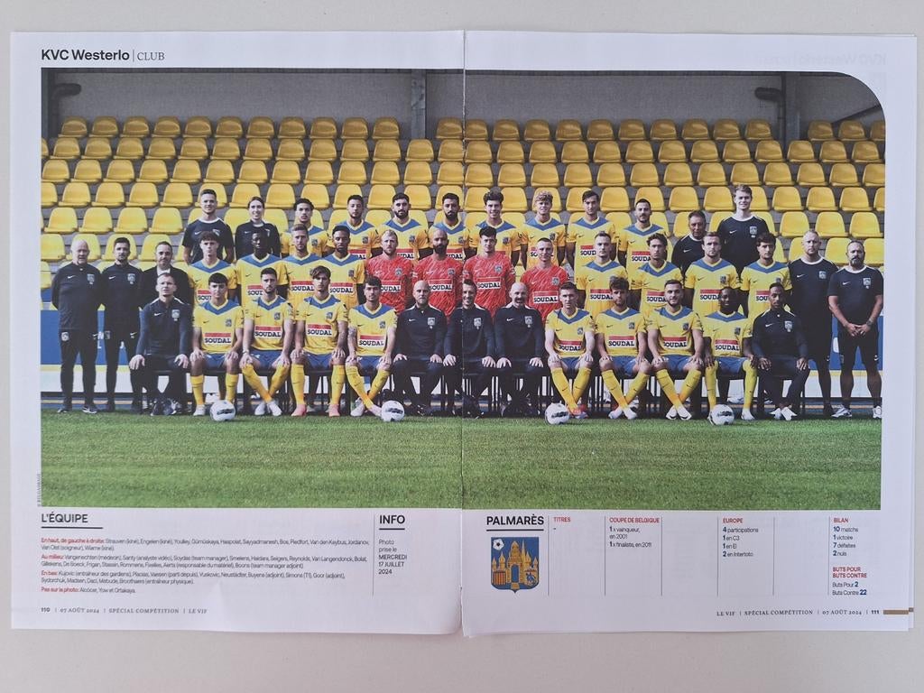 Westerlo, Pro League, 8 foto`s, Verzamelen, Sportartikelen en Voetbal, Ophalen, Gebruikt
