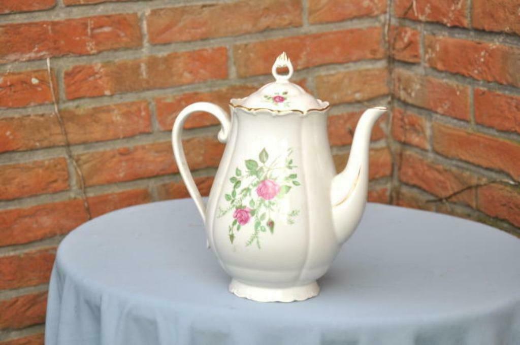 § cafetiere 2 boutons de rose, Ophalen of Verzenden