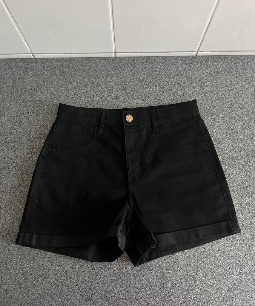 Zwarte jeansshort H&M - maat 164, Kinderen en Baby's, Kinderkleding | Maat 164, Ophalen of Verzenden, H&M, Meisje, Broek