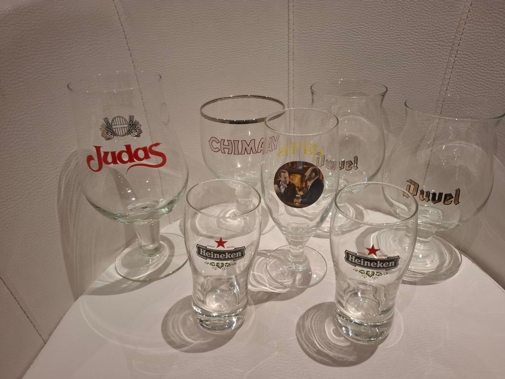 Lot verres à  bière, Duvel,Judas,Chimay,Heineken,Ch’ tis, Duvel