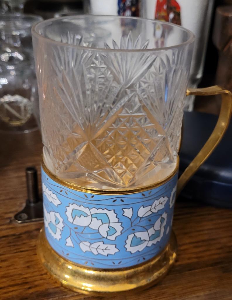 Sovjet vintage Russische theeglazen uit de USSR, Ophalen of Verzenden, Zo goed als nieuw, Overige typen