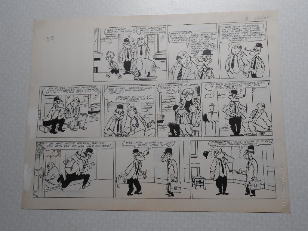 Oktaaf Keunink Zeer vroege originele plaat genummerd 55., Boeken, Stripverhalen, Marc Sleen, Eén stripboek, Ophalen of Verzenden