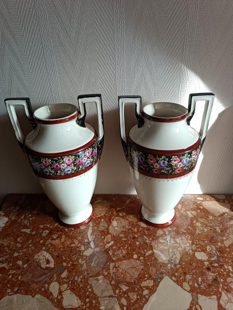 2 vases anciens Van Bosch frères, 31 cm de haut, bon état, Enlèvement