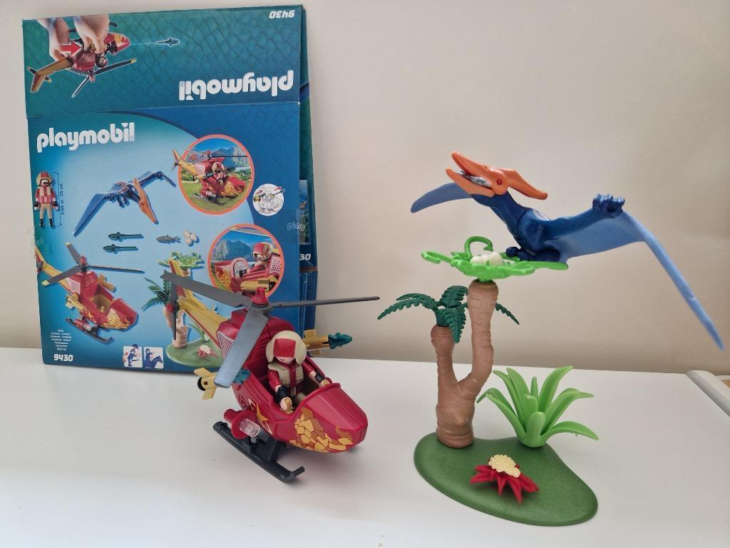Playmobil dino met helikopter (9430), Ophalen of Verzenden, Zo goed als nieuw, Complete set
