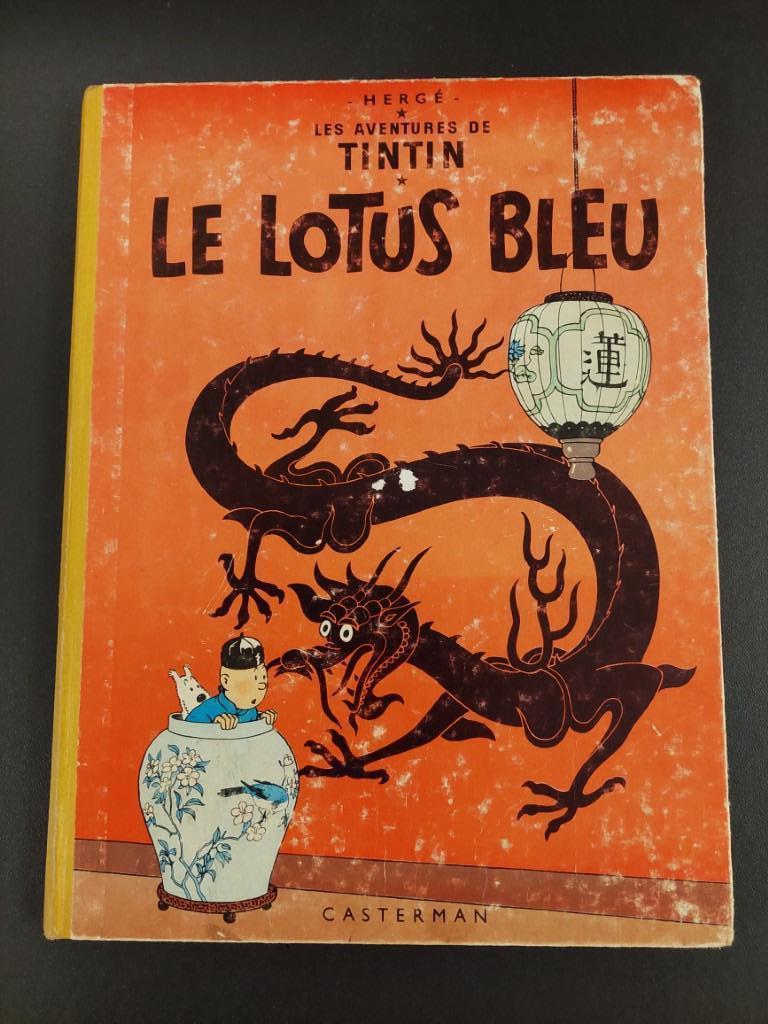 KUIFJE - le lotus bleu  - B35 - HERGE, Ophalen of Verzenden, Gelezen