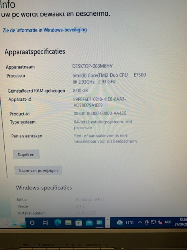 pc Dell Desktop, Computers en Software, Desktop Pc's, Zo goed als nieuw, 8 GB, Ophalen