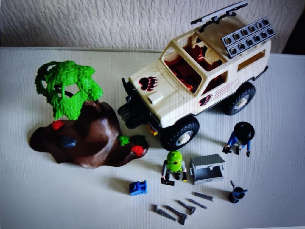 Playmobil Pickup Safari 4x4 Jeep 3219 vintage retro, Kinderen en Baby's, Ophalen, Zo goed als nieuw, Complete set
