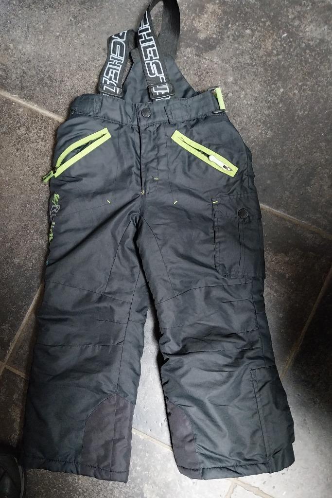 Skibroek met bretellen zwart maat 110, Kinderen en Baby's, Broek, Jongen of Meisje, Ophalen of Verzenden, Zo goed als nieuw