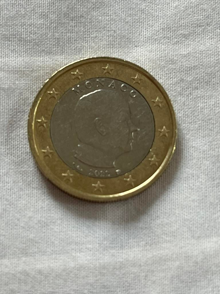 Monaco Monte Carlo 1 euro 2022 TBE munt, Ophalen of Verzenden, Monaco, 1 euro