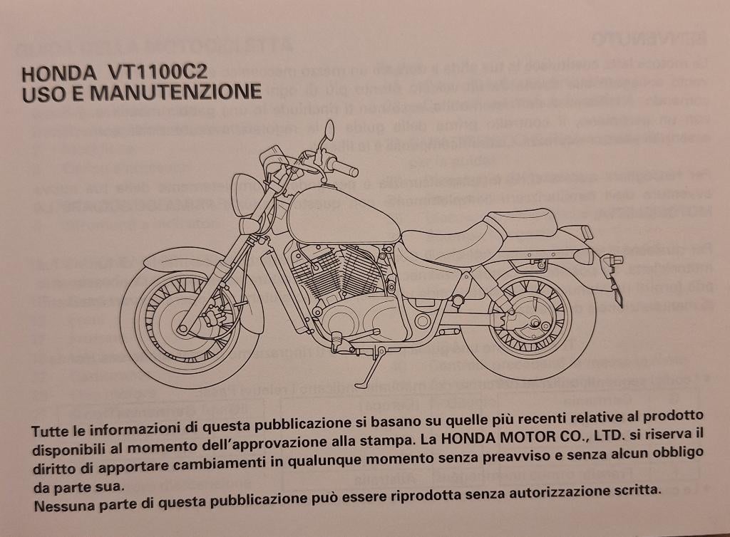 Originele Honda VT1100C2 Instructieboek/Handleiding, Verzenden, Honda