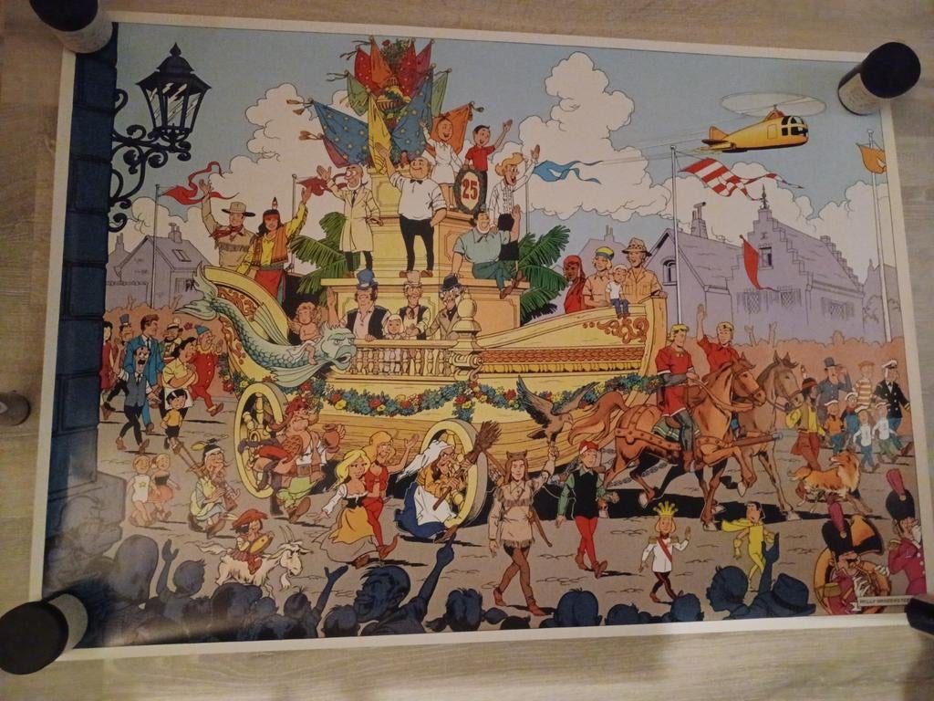 Poster 25 jaar Suske en Wiske - 1973, Ophalen of Verzenden, Suske en Wiske